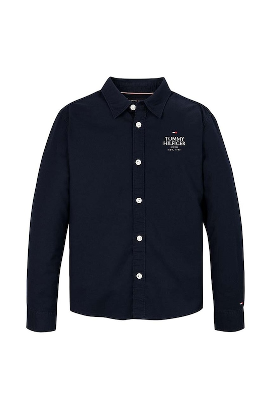 Παιδικό πουκάμισο Tommy Hilfiger KB0KB09265.9BYH.128.176 σκούρο μπλε AW24