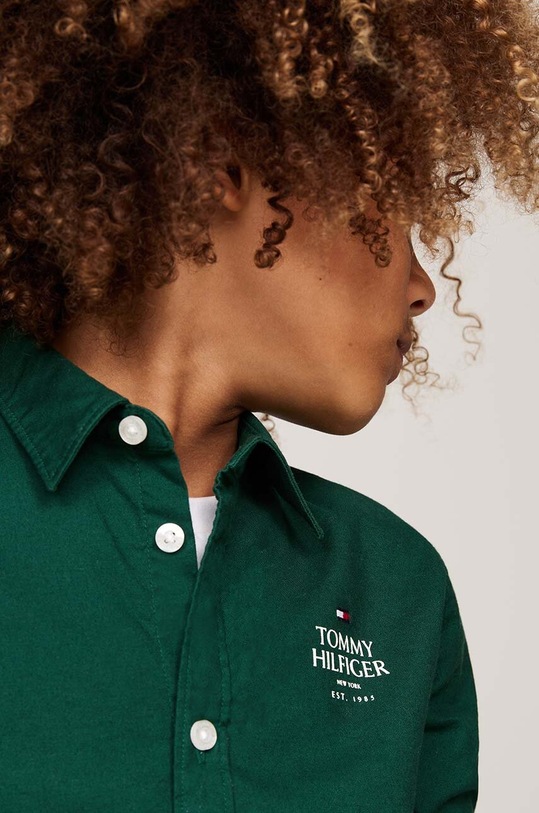 Αγορίστικα Παιδικό πουκάμισο Tommy Hilfiger KB0KB09265.9BYH.128.176 πράσινο