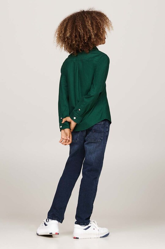Tommy Hilfiger camasa copii KB0KB09265.9BYH.128.176 verde