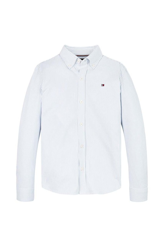 Dětská bavlněná košile Tommy Hilfiger KB0KB09267.9BYH.98.122 modrá AW24
