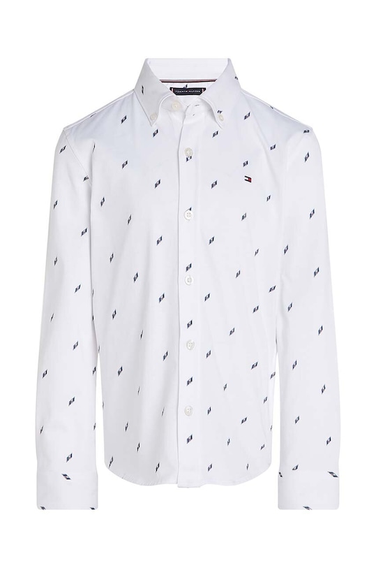 Tommy Hilfiger koszula bawełniana dziecięca KB0KB09267.9BYH.128.176 biały AW24