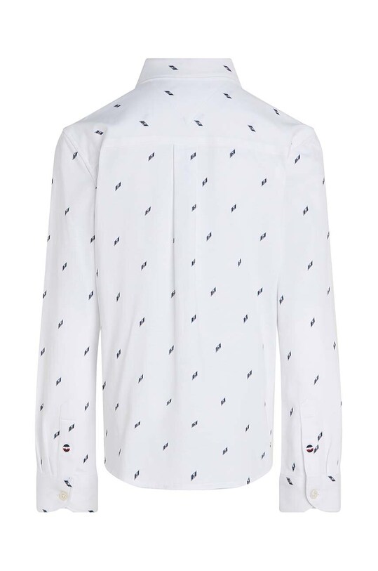 Мальчик Детская хлопковая рубашка Tommy Hilfiger KB0KB09267.9BYH.128.176 белый