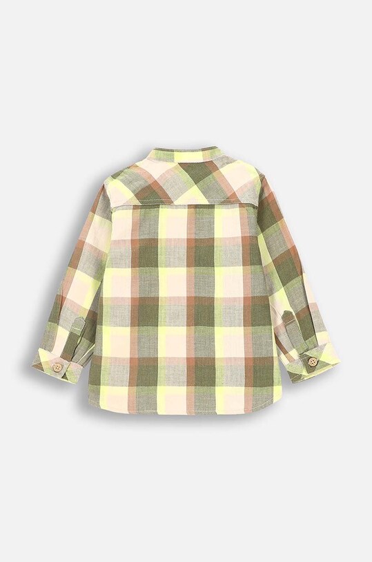 Coccodrillo koszula bawełniana niemowlęca ZC4136101SBN zielony AW24