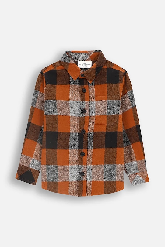 Detská bavlnená košeľa Coccodrillo bavlna žltá ZC4136101BBN