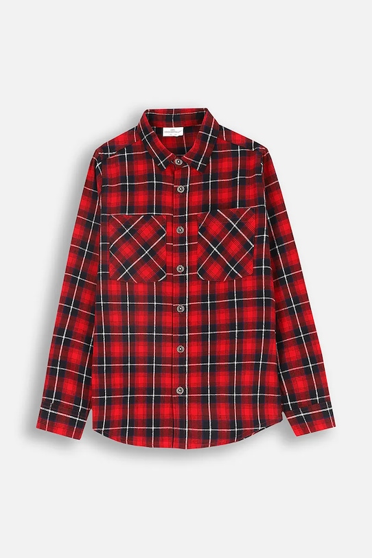 Coccodrillo koszula bawełniana dziecięca wzorzyste czerwony ZC4136102EJB