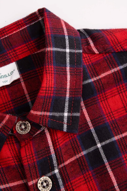 Chłopiec Coccodrillo koszula bawełniana dziecięca ZC4136102EJB czerwony