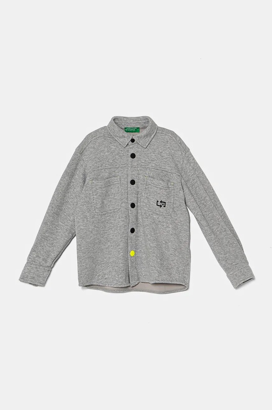 Παιδικό πουκάμισο United Colors of Benetton μακρύ γκρί 5LKLCQ03I.G.Seasonal