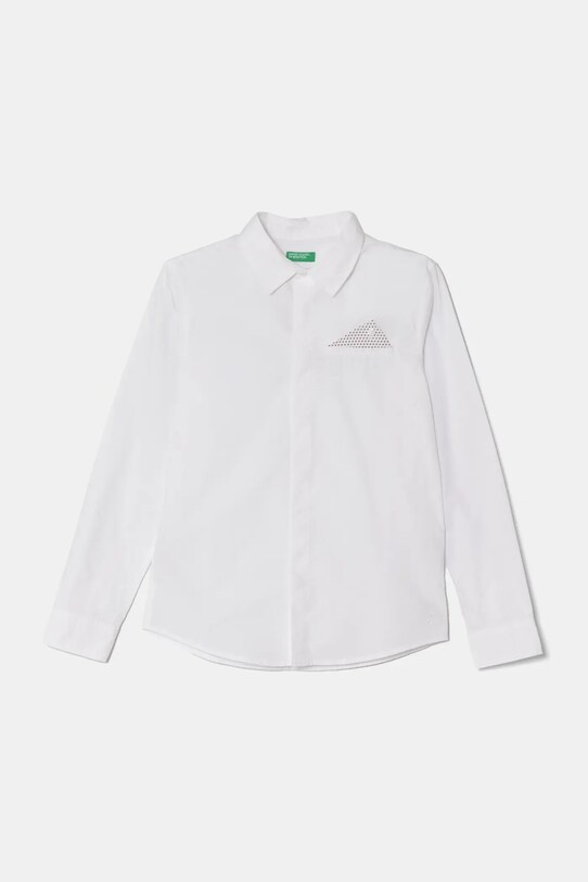 Детская хлопковая рубашка United Colors of Benetton длинный белый 59UXCQ03M.G.Seasonal