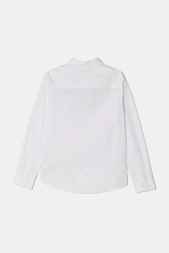 Детская хлопковая рубашка United Colors of Benetton 59UXCQ03M.G.Seasonal белый AW24
