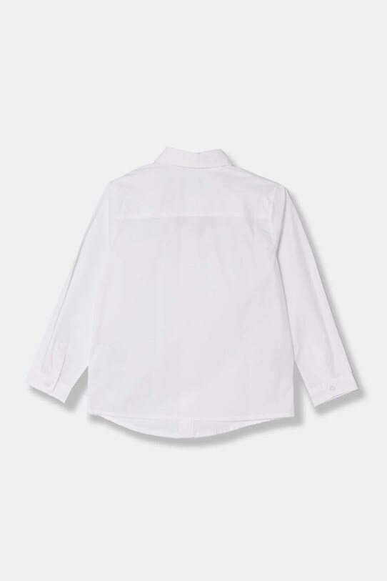 Детская хлопковая рубашка United Colors of Benetton 59UXGQ029.P.Seasonal белый AW24