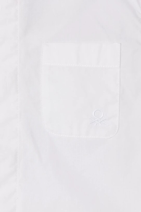 Мальчик Детская хлопковая рубашка United Colors of Benetton 59UXGQ029.P.Seasonal белый