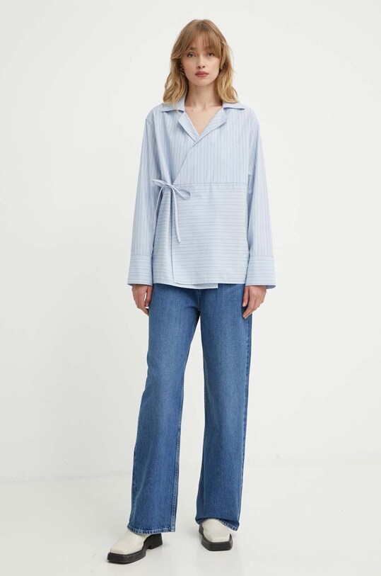 Сорочка Samsoe Samsoe SACALA F24200109 блакитний AW24