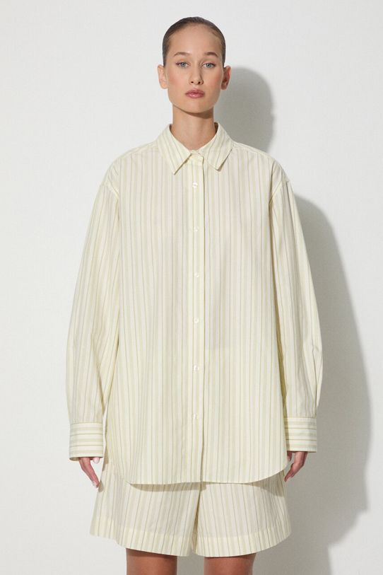 Πουκάμισο Samsoe Samsoe SALOVAR χαλαρό μπεζ F24200110