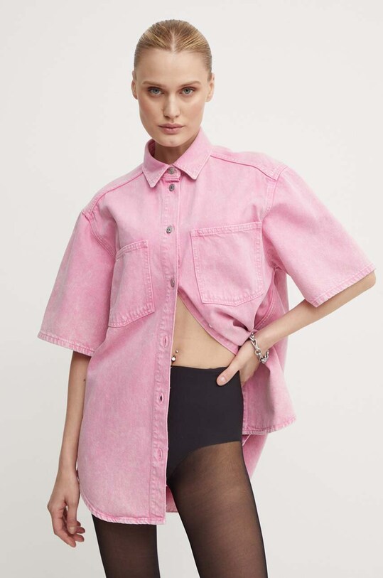 Samsoe Samsoe camasa jeans SAELEANOR F24200017 roz AW24