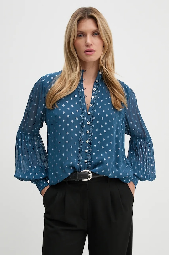 Πουκάμισο Bruuns Bazaar DietesBBLillys shirt κανονικό μπλε BBW4042