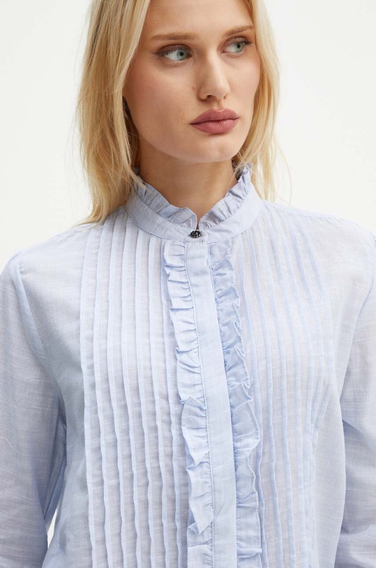 Βαμβακερό πουκάμισο Bruuns Bazaar ArgeratumBBIggi shirt επίσημη μπλε BBW4094