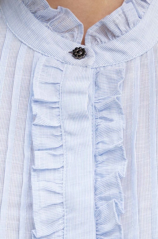 Βαμβακερό πουκάμισο Bruuns Bazaar ArgeratumBBIggi shirt BBW4094 μπλε