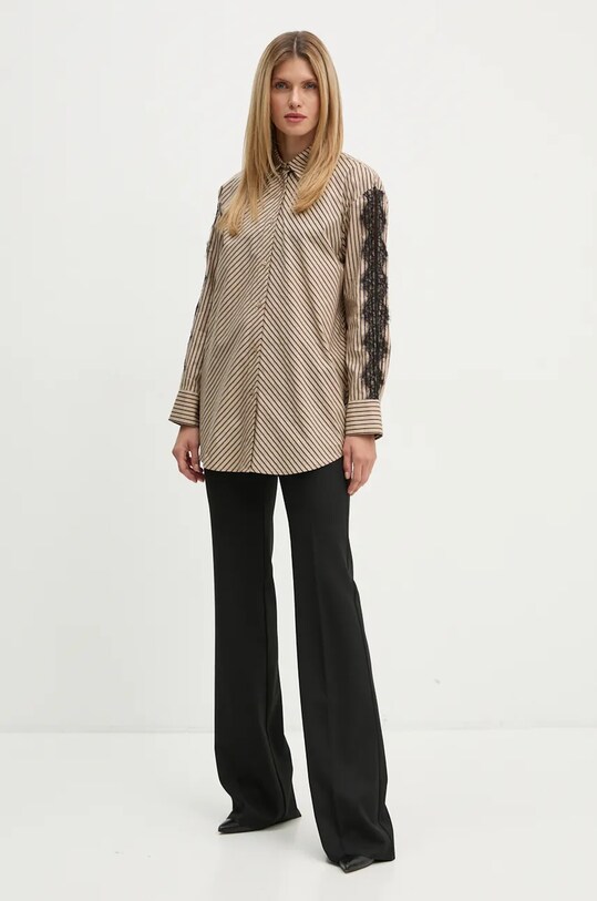 Bruuns Bazaar camasa din bumbac IpoBBLua shirt BBW4140 bej AW24