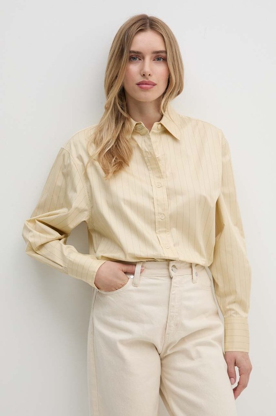 Calvin Klein koszula bawełniana wzorzyste beżowy K20K207585
