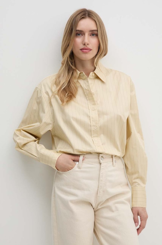 Бавовняна сорочка Calvin Klein візерунок бежевий K20K207585