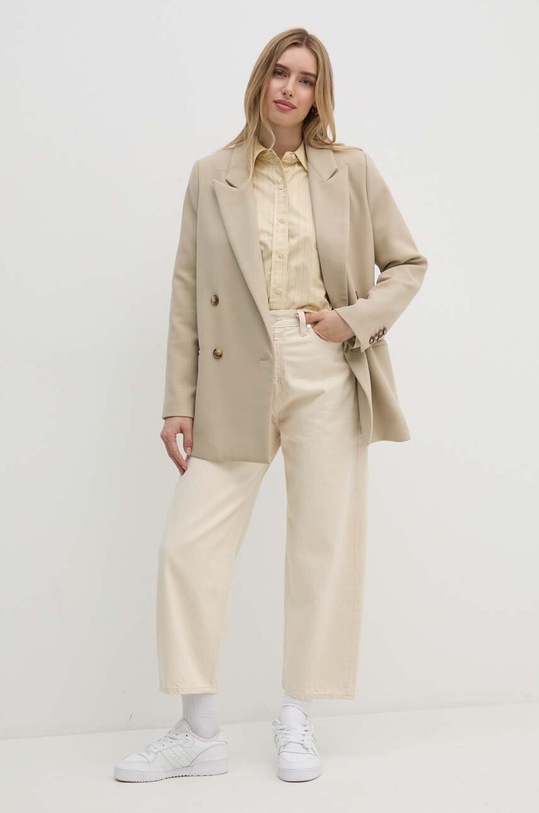 Odzież Calvin Klein koszula bawełniana K20K207585 beżowy