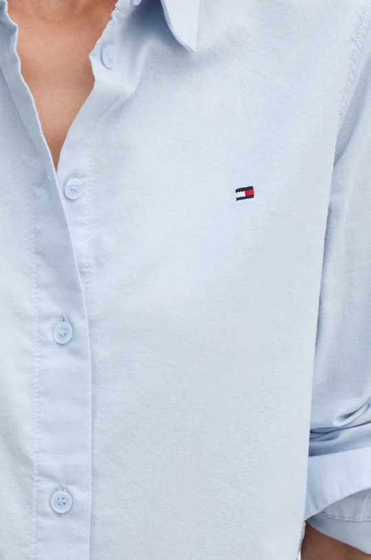 Βαμβακερό πουκάμισο Tommy Hilfiger WW0WW42019 μπλε