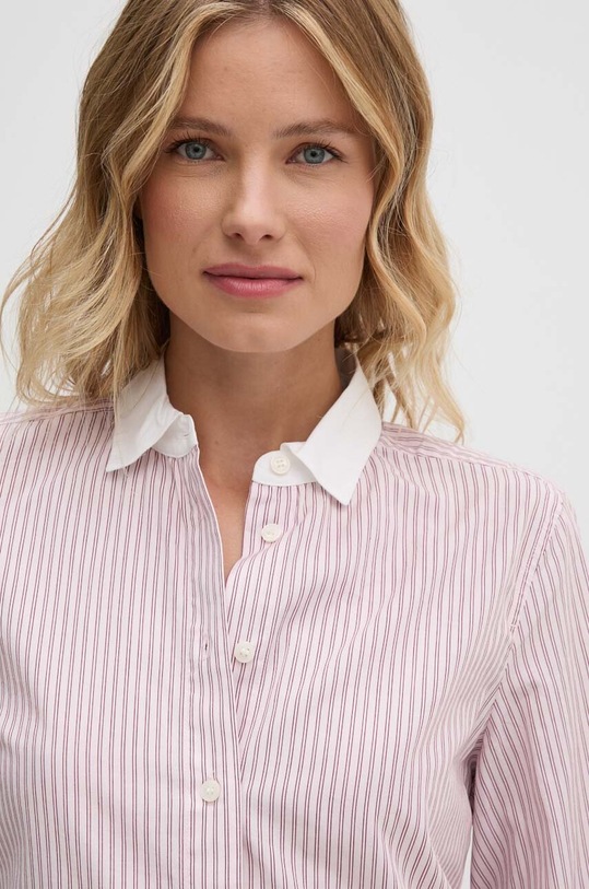 Tommy Hilfiger koszula bawełniana WW0WW42274 różowy AW24