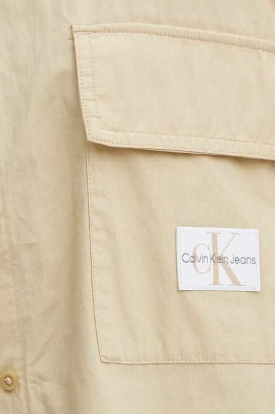 Calvin Klein Jeans koszula bawełniana J20J223867 beżowy