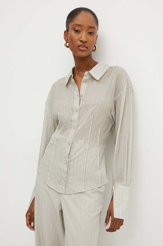Patrizia Pepe camasa din bumbac cu modele gri 8C0710.A460