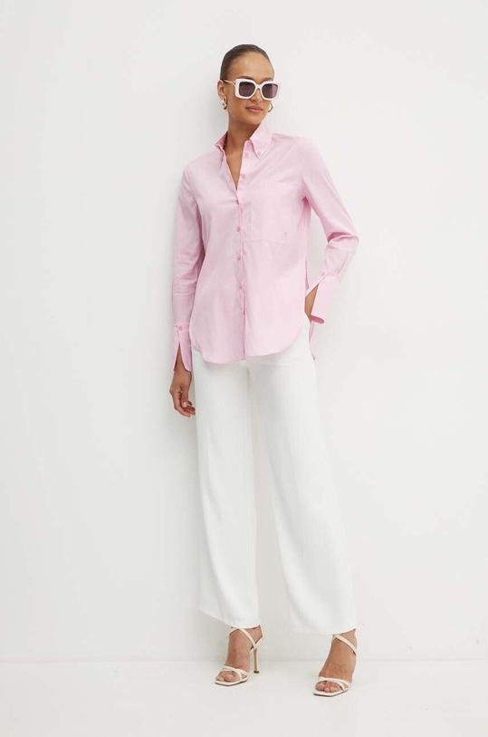 Βαμβακερό πουκάμισο Patrizia Pepe 8C0722.A4XB ροζ AW24