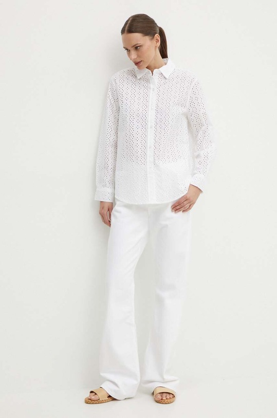Dkny koszula bawełniana DJ4W2004 biały AW24