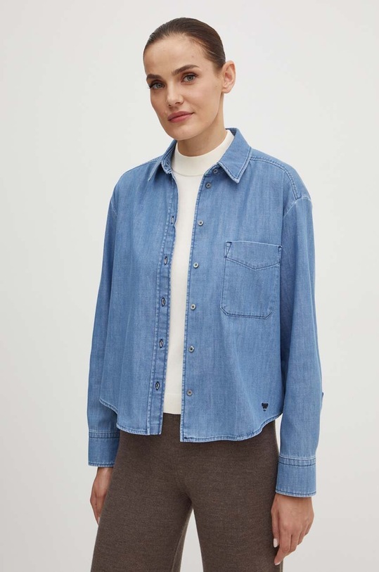 Weekend Max Mara koszula jeansowa klasyczny niebieski 2425116031600