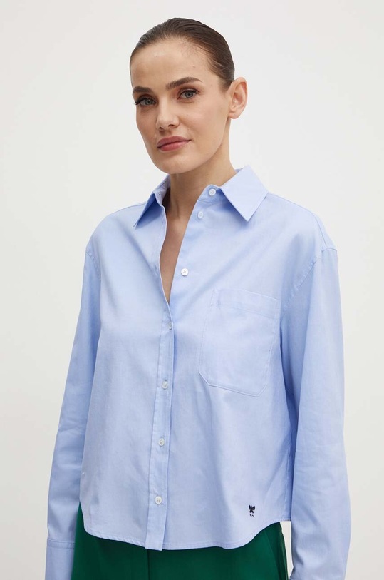 Бавовняна сорочка Weekend Max Mara блакитний 2425116111600