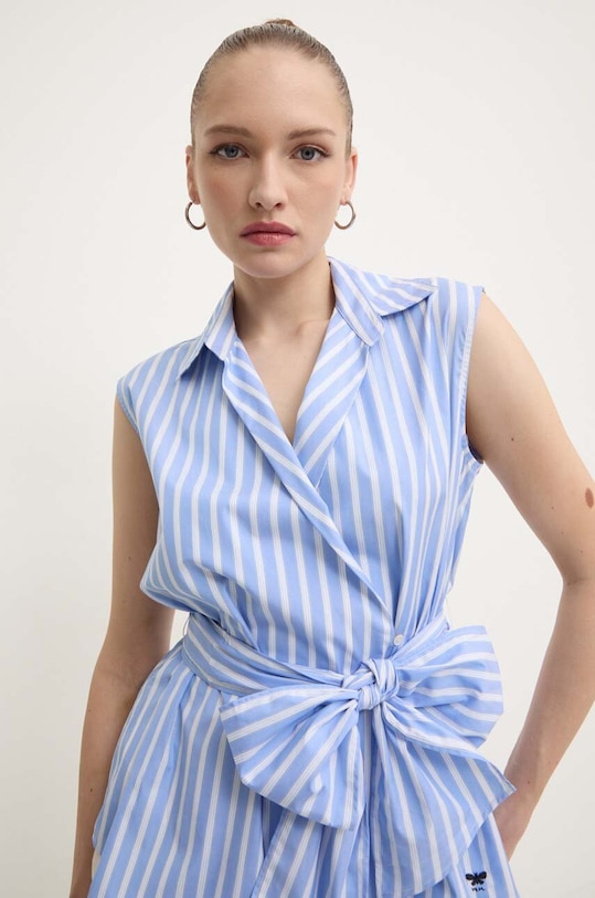 Weekend Max Mara koszula bawełniana niebieski 2425116121600