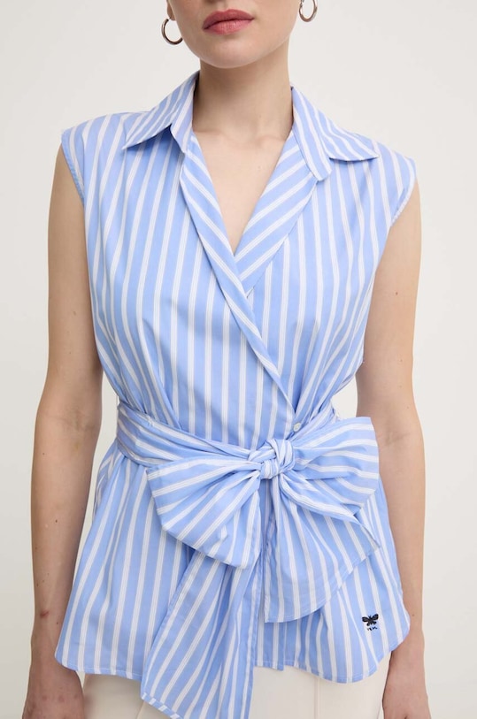Weekend Max Mara koszula bawełniana 2425116121600 niebieski