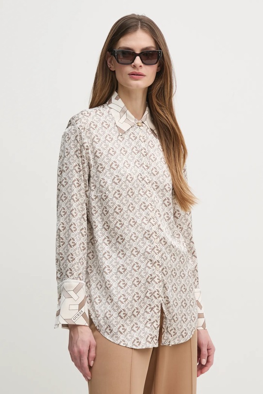 Сорочка Guess ALEXANDRA візерунок бежевий W4YH47.WF1T2