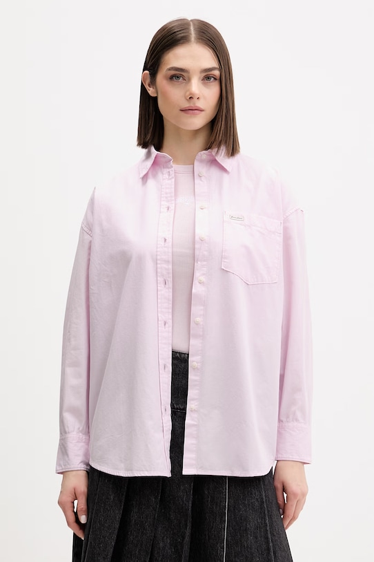 Guess Jeans koszula bawełniana różowy W4YH22.WGCF1
