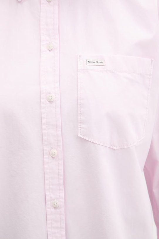 Guess Jeans koszula bawełniana W4YH22.WGCF1 różowy