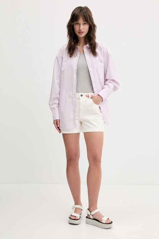 Bavlnená košeľa Guess Jeans W4YH22.WGCF1 ružová SS25