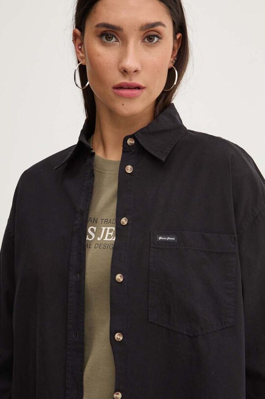 Guess Jeans camasa din bumbac negru W4YH22.WGCF1