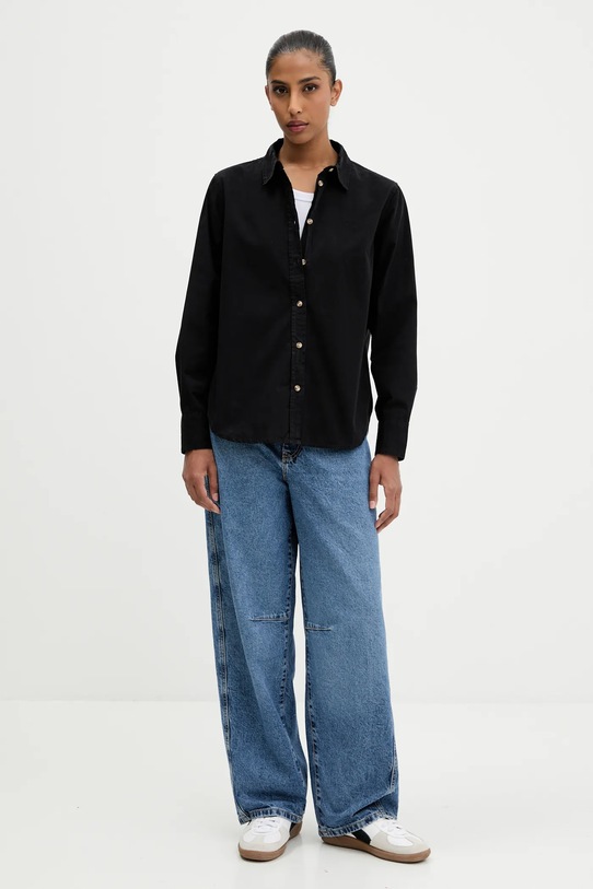 Guess Jeans cămașă din bumbac W4YH68.WGCF1 negru AW25