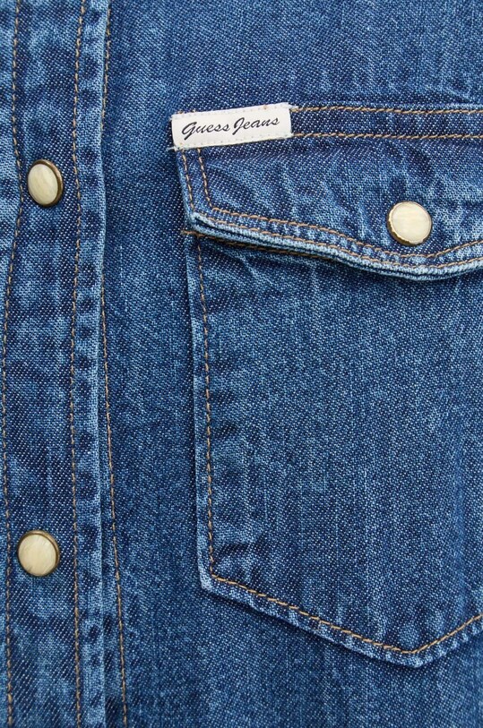 Guess Jeans camasa jeans W4YH35.D5EI3 albastru
