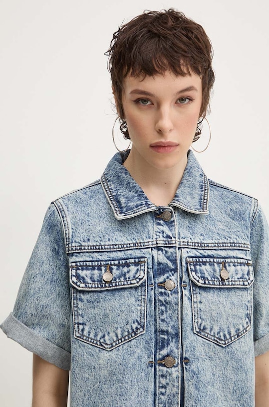 Džínová košile Guess Originals modrá W4YG27.D4XY0