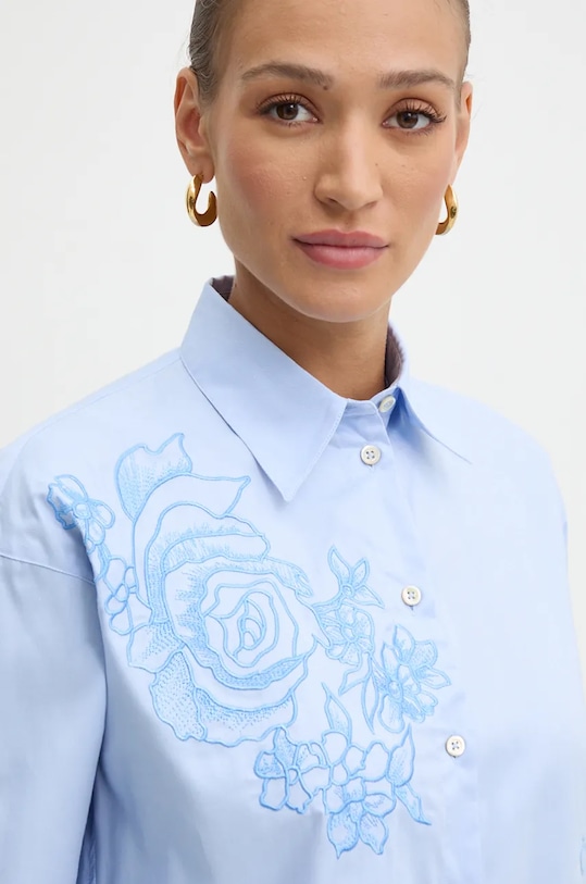 Bombažna srajca Pinko modra 104030.A23M