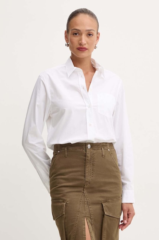 Pinko koszula bawełniana bawełna biały 103708.A1XZ