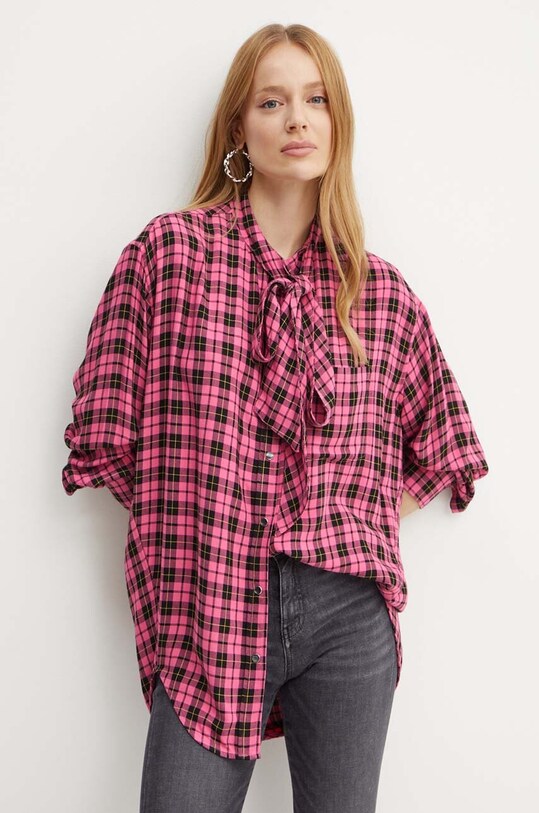 Pinko camicia a quadri rosa 103899.A21N