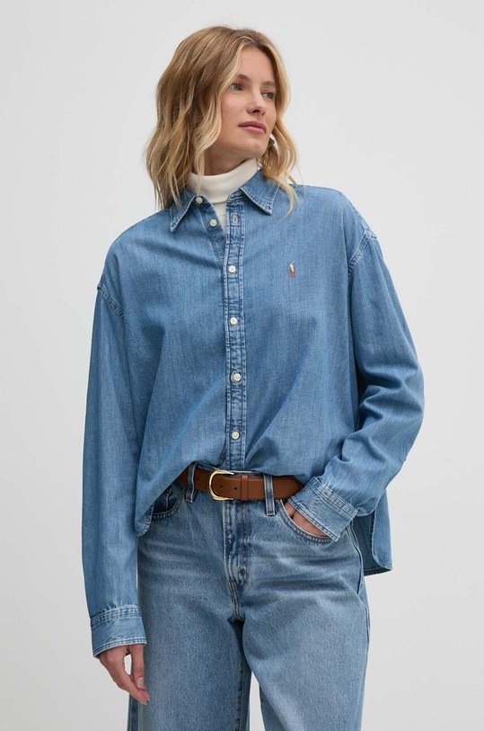 Košile Polo Ralph Lauren hladký modrá 211890707