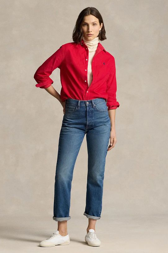 Odjeća Košulja od samta Polo Ralph Lauren 211941496 crvena