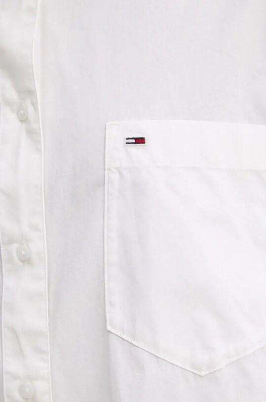 Хлопковая рубашка Tommy Jeans DW0DW18659 белый