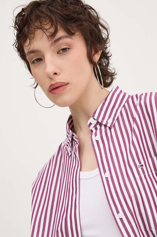 Tommy Jeans camasa din bumbac DW0DW19236 violet